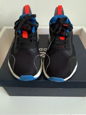 Size 12M Boys Reebok B Zig Dynamica Sneakers Black Blue Bright Orange
